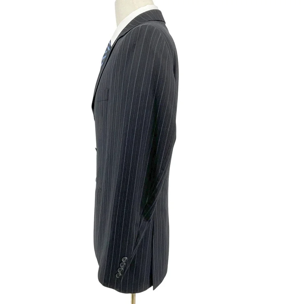 John Bartlett By Jack Victor Espirit Mens Charcoal Wool‎ Suit Jacket Blazer 40 R
